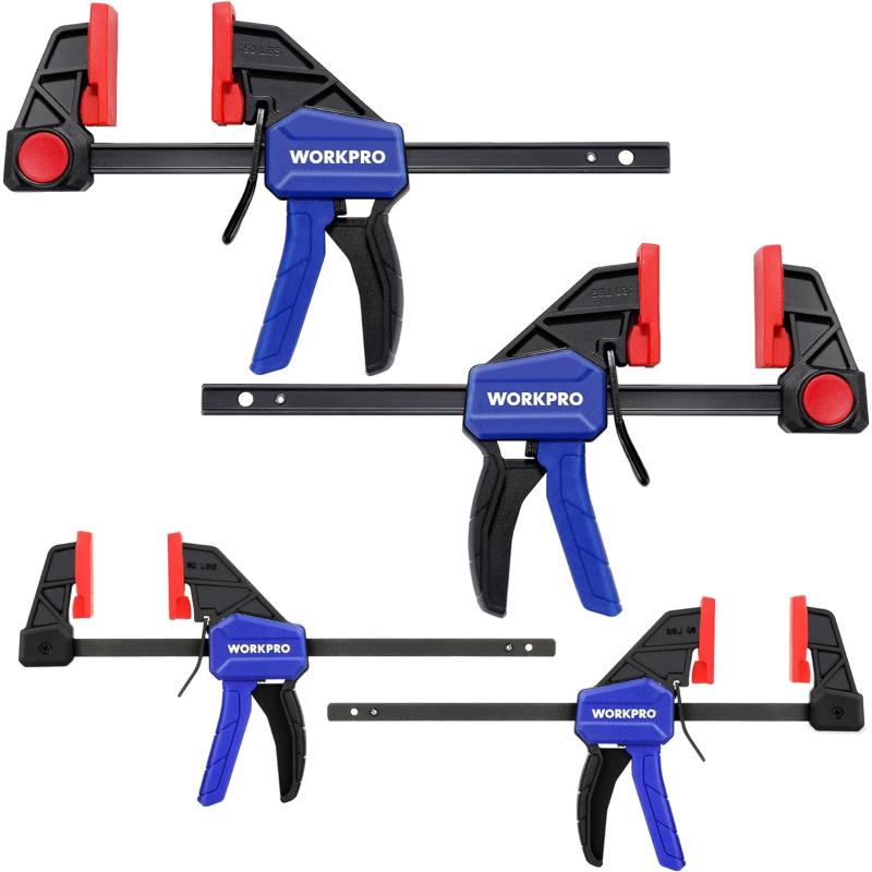 WORKPRO Mini Bar Clamps For Woodworking, 6″(2) And 4-1/2″(2), 4-Piece ...